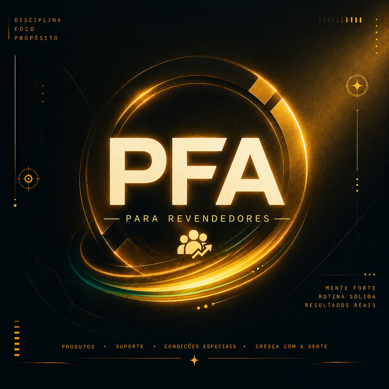 PFA para revendedores, identidade dourada